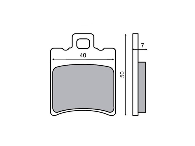 Brake pads for brake caliper model Brembo for EBR front fork RMS product