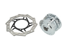 Brake disc Puch Maxi spoke wheel Swiing front (230mm) chrome Brake disc Puch Maxi spoke wheel Swiing front (230mm) chrome