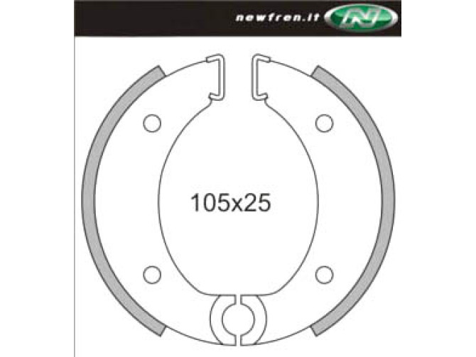 Brake shoes Puch MV / DS / VS / MC / VZ Newfren (105x25mm) product