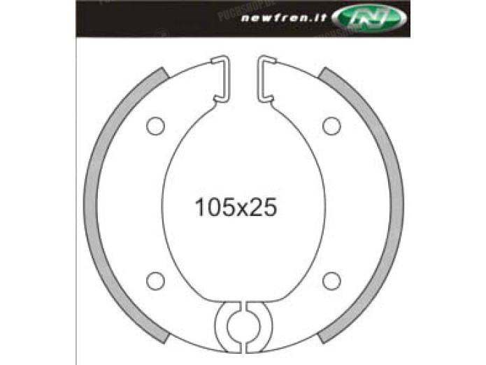Brake shoes Puch MV / DS / VS / MC / VZ (105x25mm) Newfren 