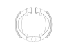 Brake shoes Puch Maxi S / N / X50 (80x18mm) sport grooved Brake shoes Puch Maxi S / N / X50 (80x18mm) sport grooved