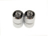 Puch Axles / Wheels Valve caps set aluminium with Sachs Logo black/white Valve caps set Sachs Logo black / white aluminium