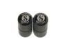 Valve caps set black aluminium with Sachs Logo black/white thumb extra