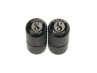 Valve caps set black aluminium with Sachs Logo black/white thumb extra