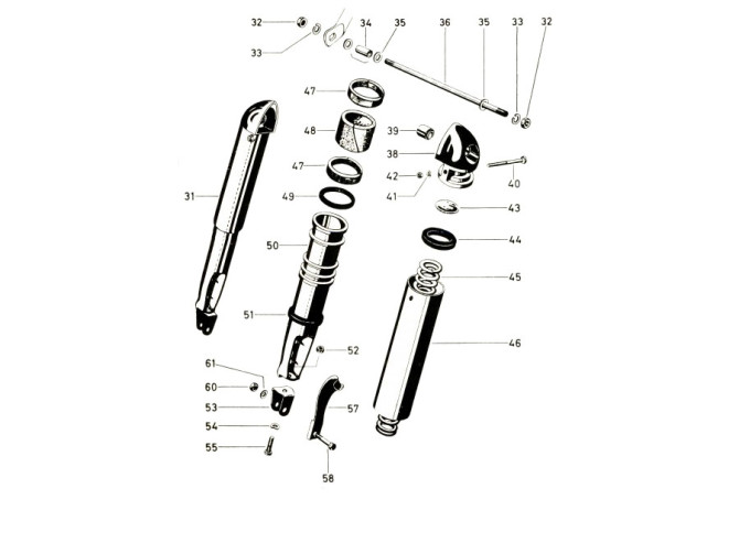 Shock absorber rebuild overhaul kit Puch MV / VS / MS / DS product