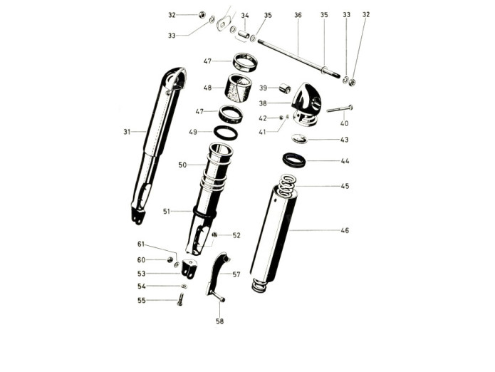 Shock absorber rebuild overhaul kit Puch MV / VS / MS / DS