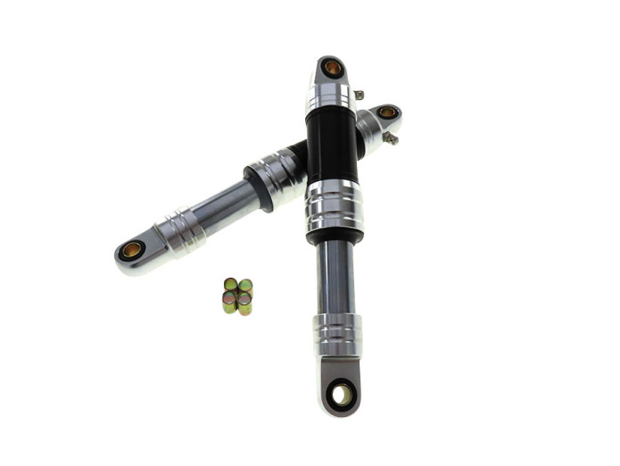 Stossdämpfer Satz 280mm Sport Hydraulik / Luft Alu Silber / Schwarz 