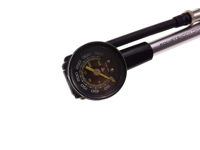 Topeak PocketShock DXG voorvork / schokbrekerpomp met manometer product