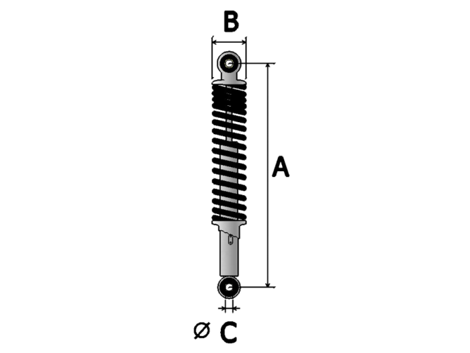 Schokbreker set 260mm IMCA classic chroom / grijs  product