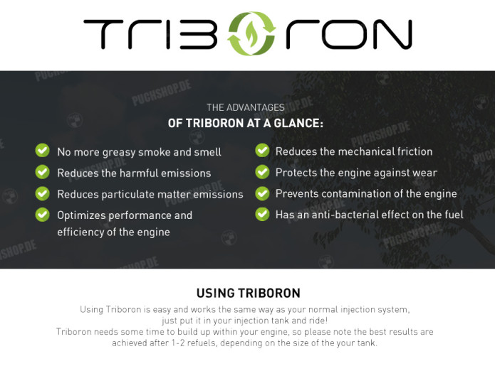 Triboron 2-stroke Injection 500ml oil replacement 2 bottles