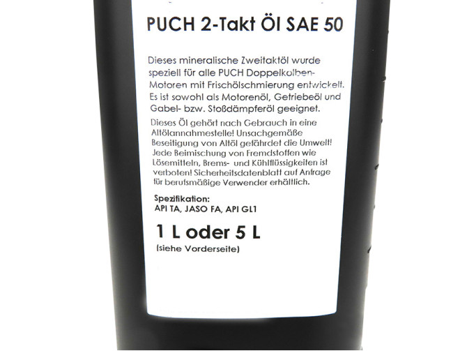 Puch 2T SAE 50 voor Puch motorfietsen 1 liter product