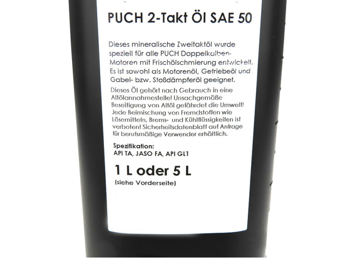 Puch 2T SAE 50 Öl für Puch Motorräder 1 Liter
