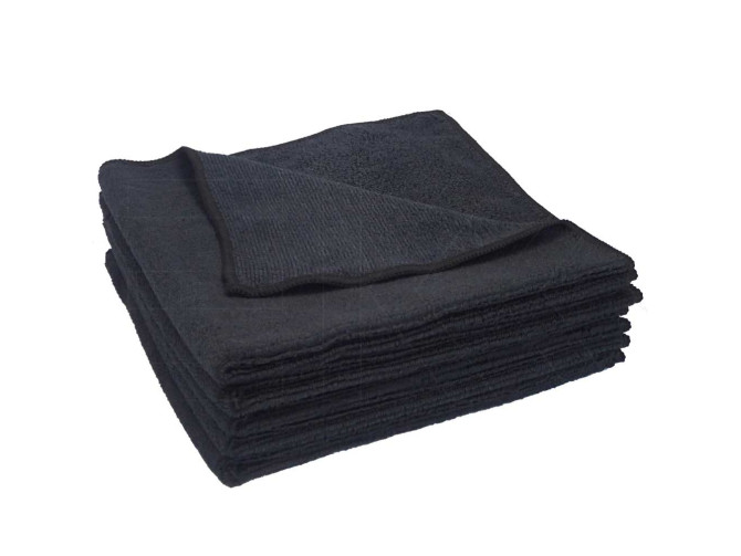 Microfibre cloth black soft 40x40cm (5 pieces) product