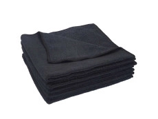 Microfibre cloth black soft 40x40cm (5 pieces)