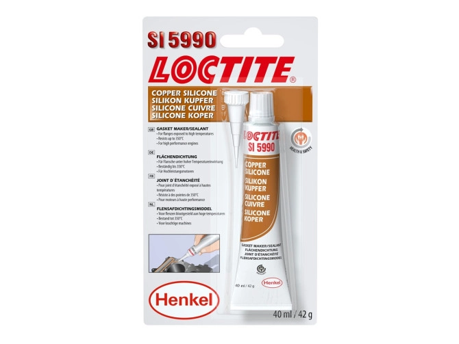 Loctite SI 5990 - Sigillante Siliconico Ad Alta Temperatura (40ml/42g) - Per Metalli E Plastiche, Isolamento Elettrico
