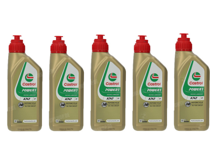 2-takt olie Castrol Power1 A747 Racing (5x 1 liter aanbieding)