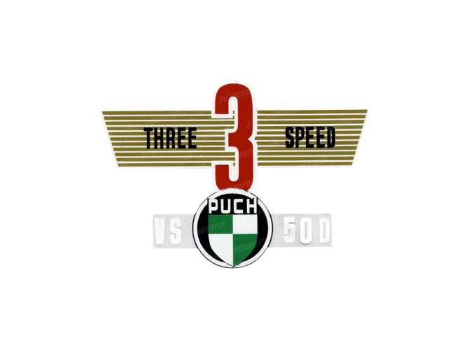 Transfer sticker achterspatbord voor Puch VS 50 D Three Speed main