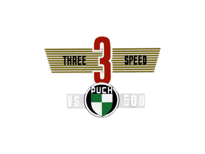Transfer sticker achterspatbord Puch VS 50 D Three Speed