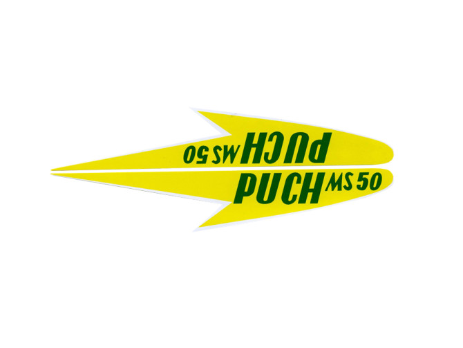 Tank transfer sticker set voor Puch MS 50 Geel product