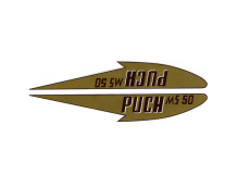 Tank transfer sticker set for Puch MS 50 brown