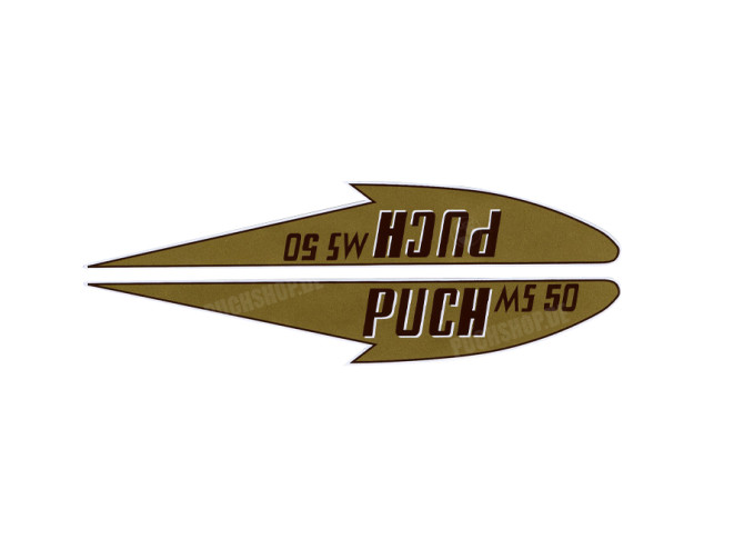 Tank transfer sticker set for Puch MS 50 brown main