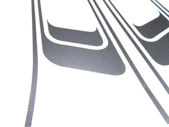 Stickerset Puch Maxi lijnen PVC transfers antraciet metallic  product