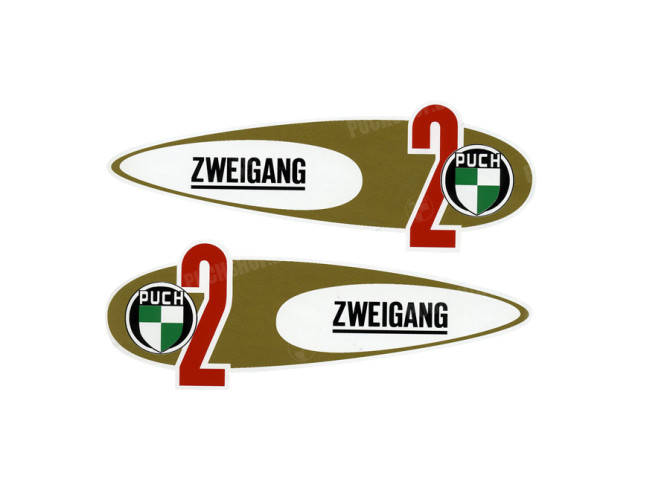 Tank transfer sticker set voor Puch VS 50 Zweigang main