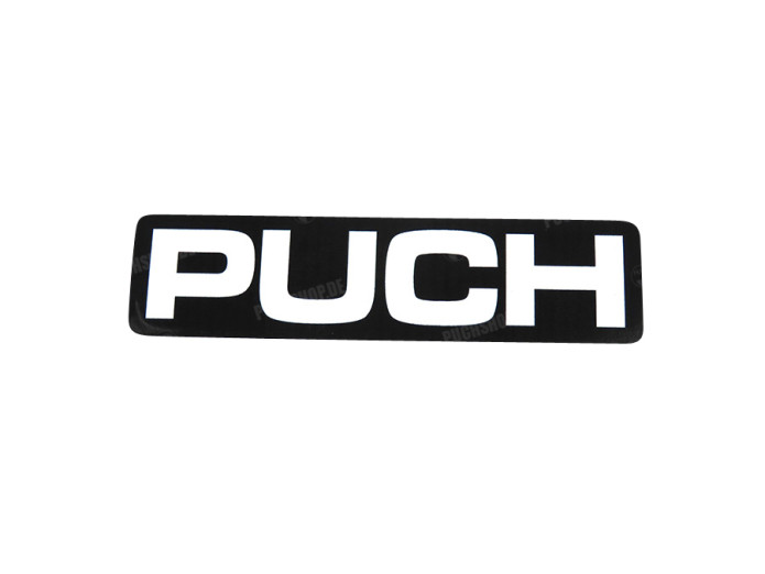 Aufkleber Puch Universal Schwarz / Weiß