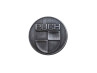 Aufkleber Puch logo rund 38mm RealMetal Silberfarbe thumb extra