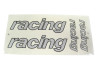 Stickerset Racing universeel thumb extra