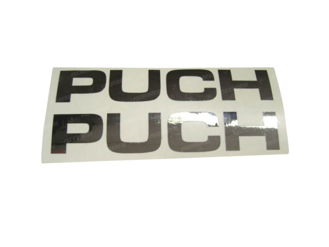Stickerset Puch text tank / universeel chroom 1