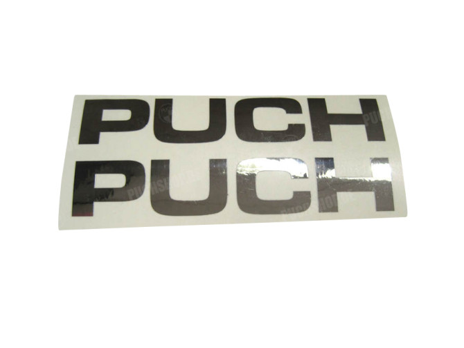 Stickerset Puch text tank / universeel chroom main