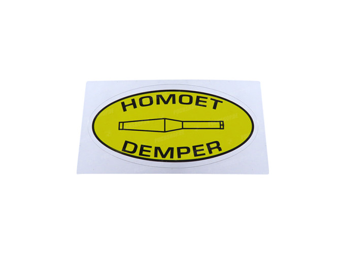 Sticker Homoet Demper exhaust main