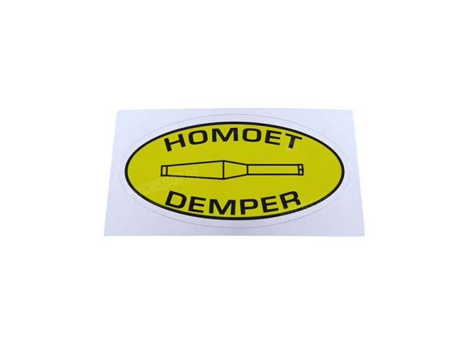 Sticker Homoet Demper exhaust main