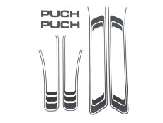 Stickerset Puch Maxi lines anthracite carbon wrap transfers