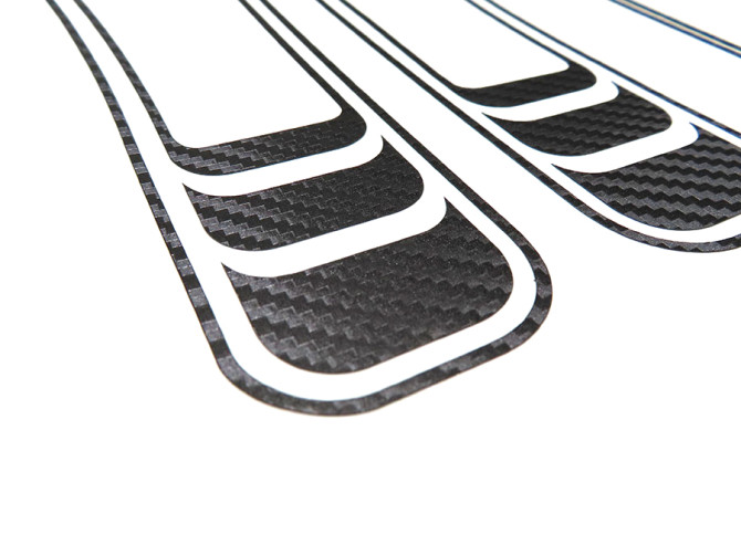 Stickerset Puch Maxi lijnen antraciet carbon wrap transfers product