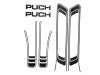 Stickerset Puch Maxi lines black carbon wrap transfers thumb extra