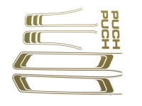 Stickerset Puch Maxi lines gold printed