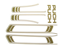 Stickerset Puch Maxi lines gold printed