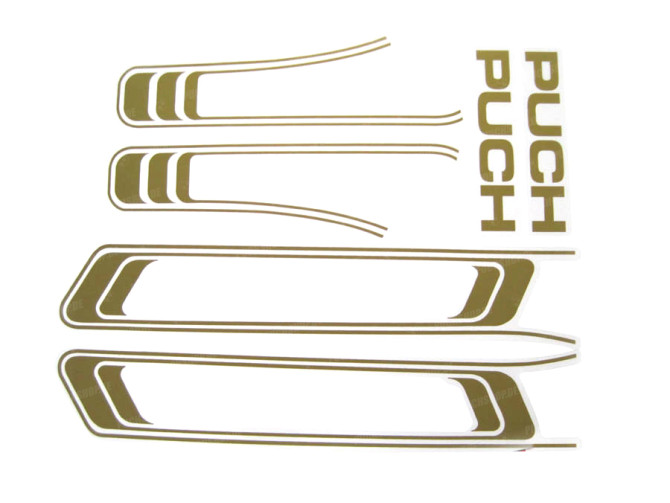 Stickerset Puch Maxi lines gold 1