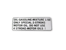 Gasoline mix sticker English black