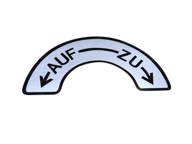 Sticker fuel tap universal Auf - Zu main