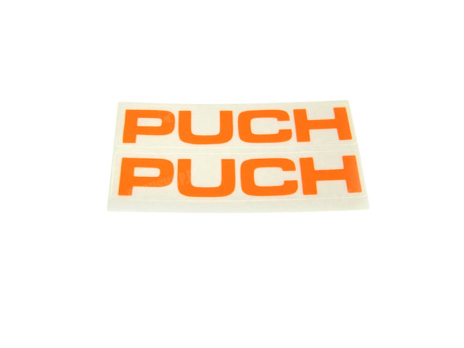 Stickerset Puch text tank / universal fluor orange main