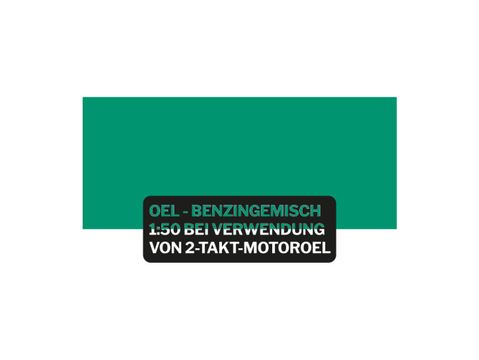 Benzine mix sticker Duits zwart met transparante tekst