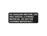 Gasoline mix sticker English black with transparent text thumb extra