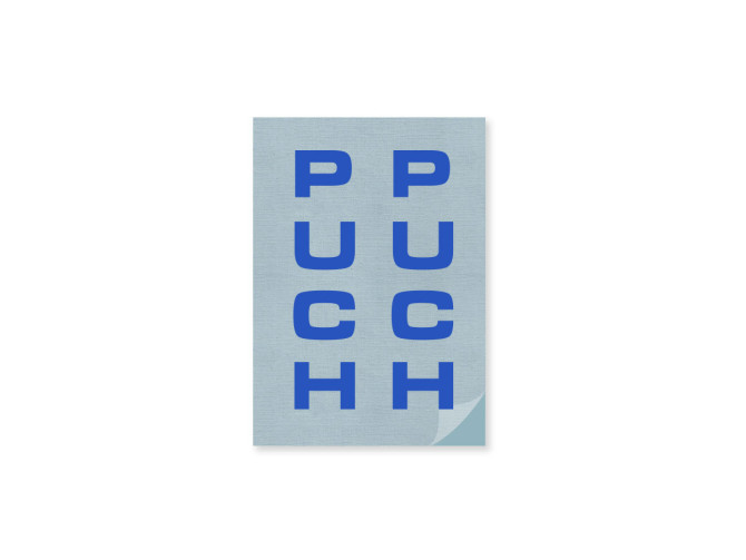 Sticker Puch voorvork / universeel blauw product