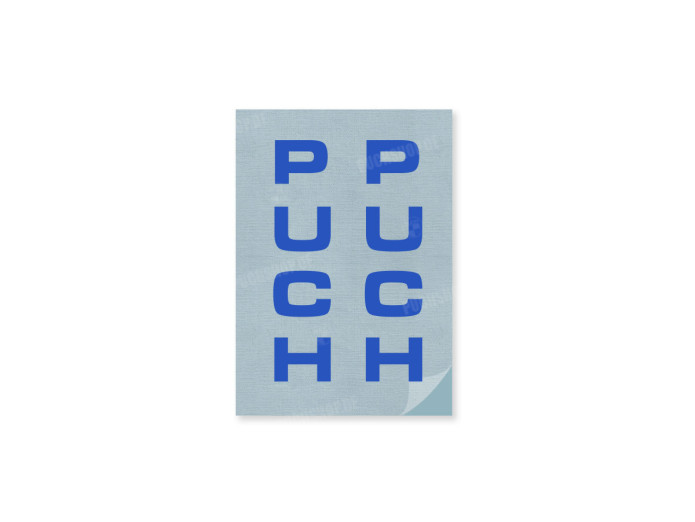 Aufkleber Puch Gabel / Universal Blau