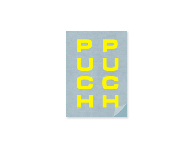 Sticker Puch voorvork / universeel geel product