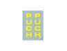 Sticker Puch front fork universal yellow thumb extra