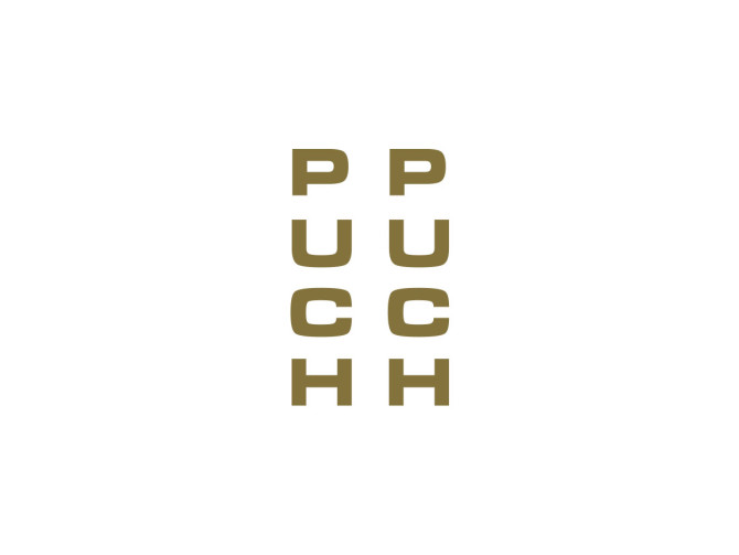 Sticker Puch voorvork / universeel goud product